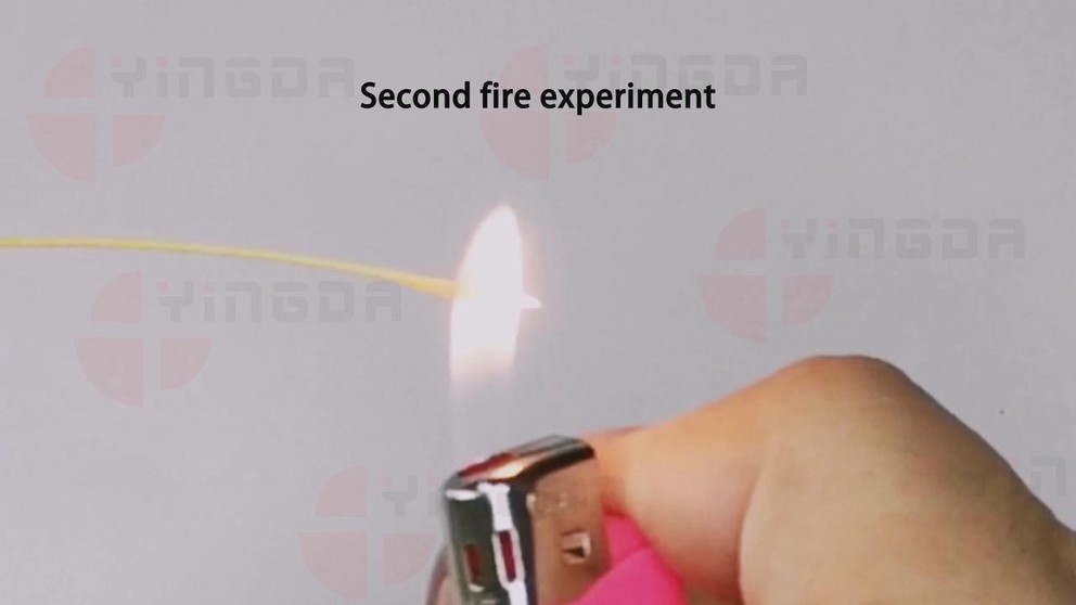 Flame retarding experiment rend